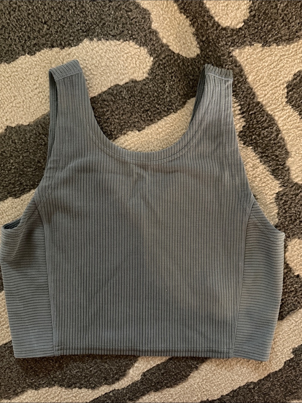 lululemon athletica Ribbed Scoop Crop Tank - Gray